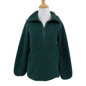 Madewell Jacket Womens XS Extra Small Willow Polartec Sherpa Fleece Half Zip